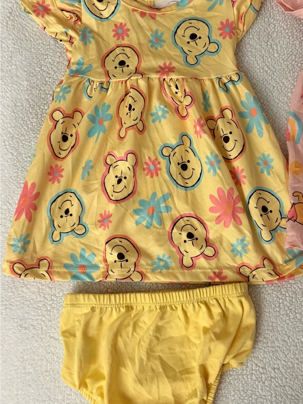 Toddler Winnie the Pooh Yellow & Pink Cotton Pajama Set